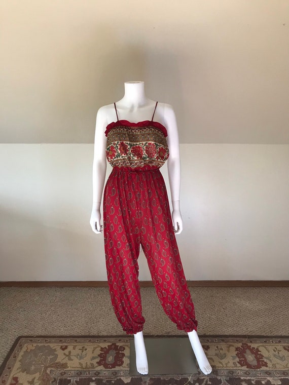 1970’s Lightweight Nylon Provençal Print Jumpsuit
