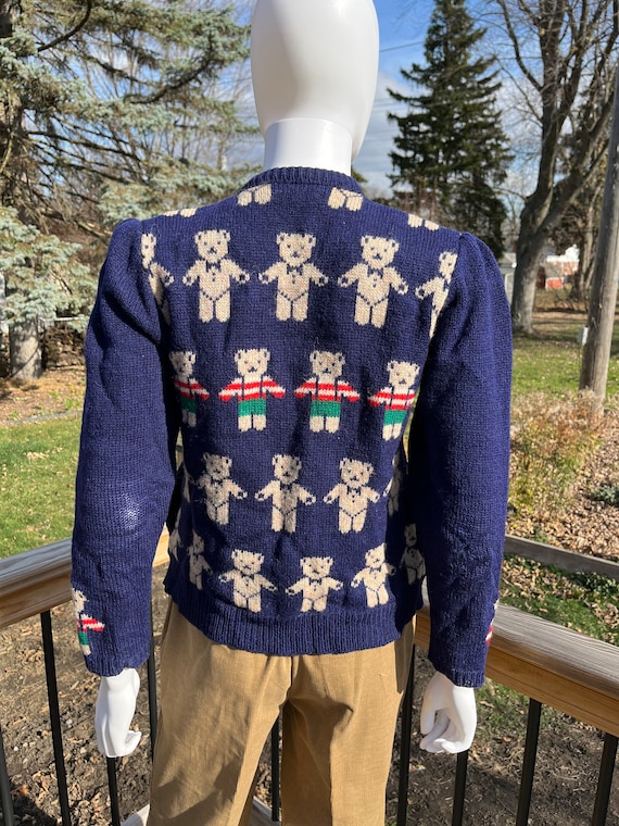1980’s Teddy Bear Shetland Wool Knit Cardigan sz M - Gem