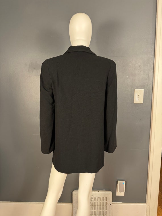 1940’s Black Herringbone Woven Wool Jacket sz M/L - image 7