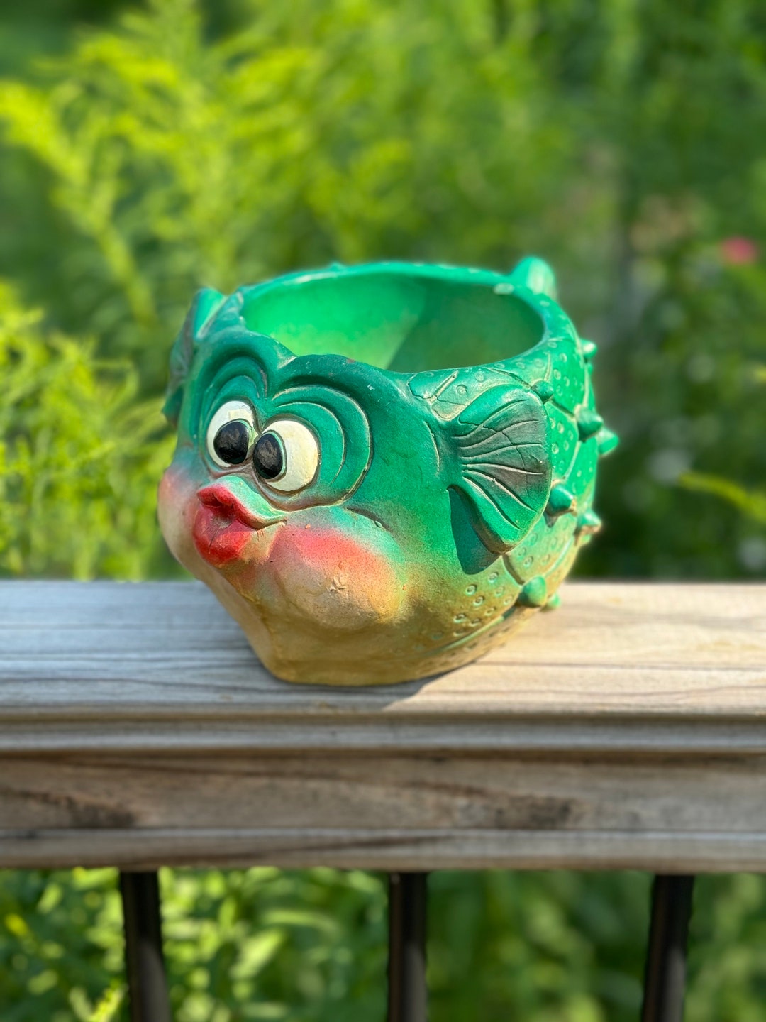 1970’s Kissy Face Fish Planter Pot by Mylo - Etsy