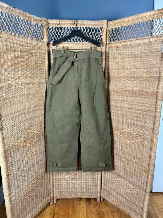 1930’s Antique French Military Canvas Pants 36”