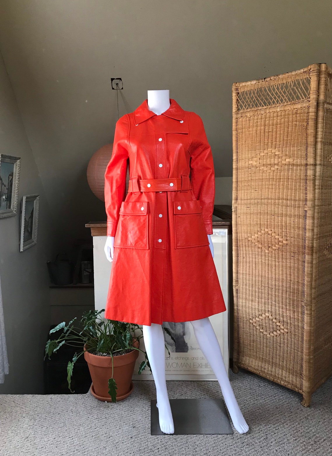 C. 1970 Courreges Paris Hyperbole Orange Coat sz S/M | Etsy