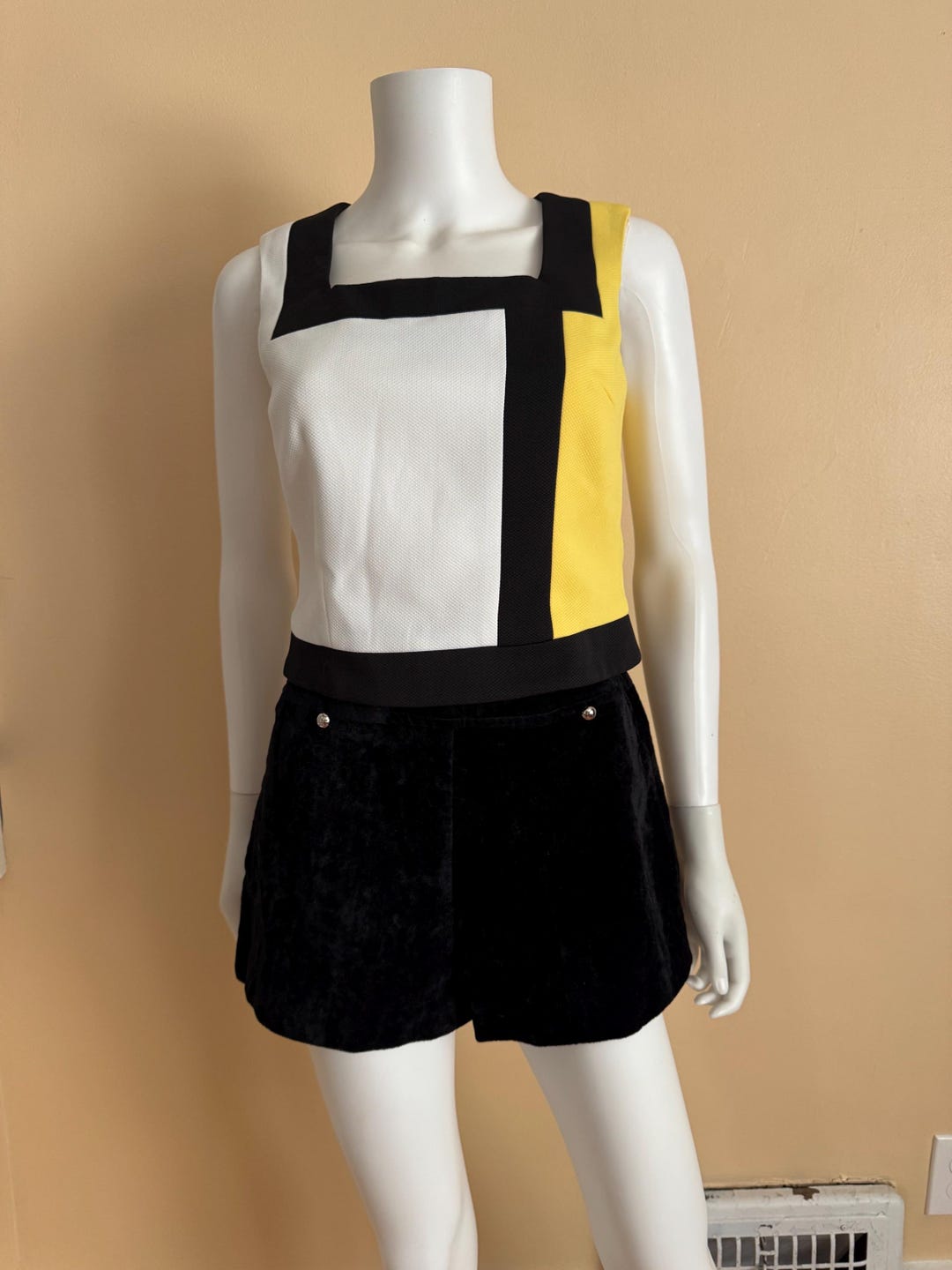 1990’s Colorblock Mondrian Top by Gantos Sz S - Etsy