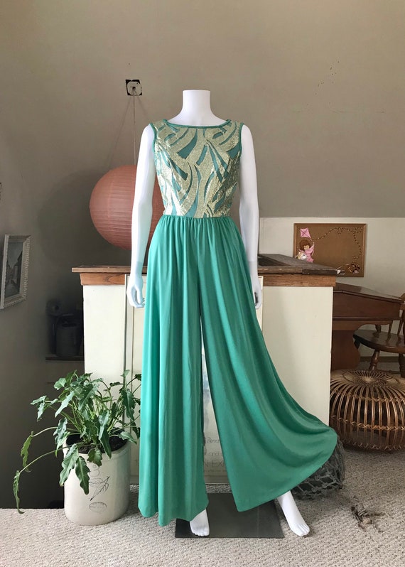 1960’s Lilli Diamond Palazzo Pant Jumpsuit sz M