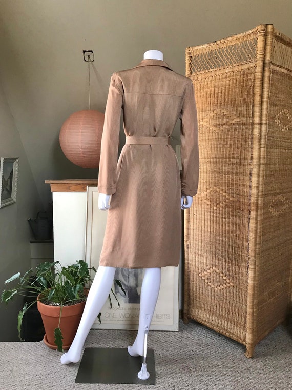 1970’s Geoffrey Beene Wood Grain Rayon Dress sz S - image 6