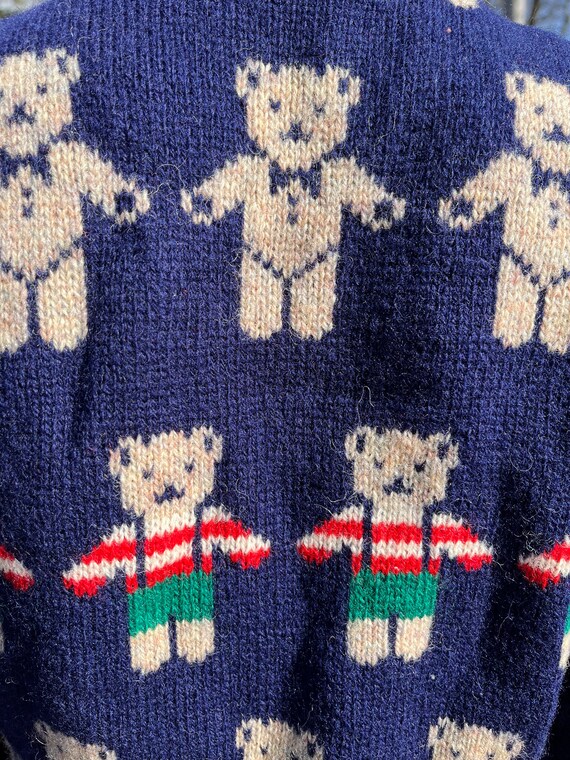 1980’s Teddy Bear Shetland Wool Knit Cardigan sz M - Gem