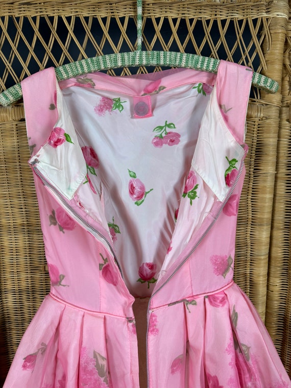 Long Sixty Dress in Rose Print main image 1