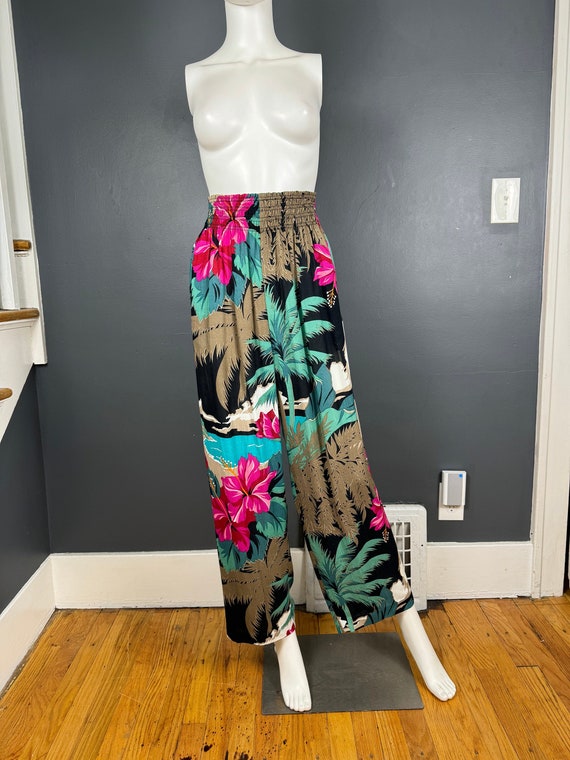 Carol Little St. Tropez West Rayon Palazzo Pants s