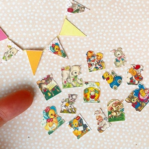 1:12 Cartões de felicitações de Páscoa vintage em miniatura para casa de bonecas para impressão, download instantâneo DIY