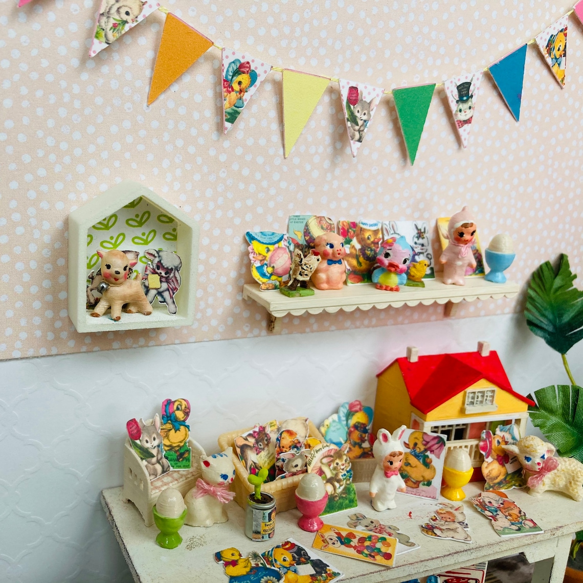 1:12 Printable Dollhouse Miniature Vintage Easter Greeting - Etsy