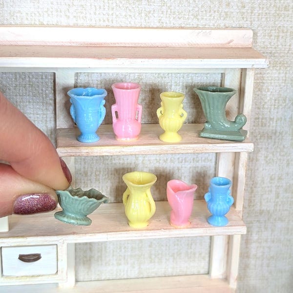Mid Century Vases - Dollhouse Miniature 1:12 scale