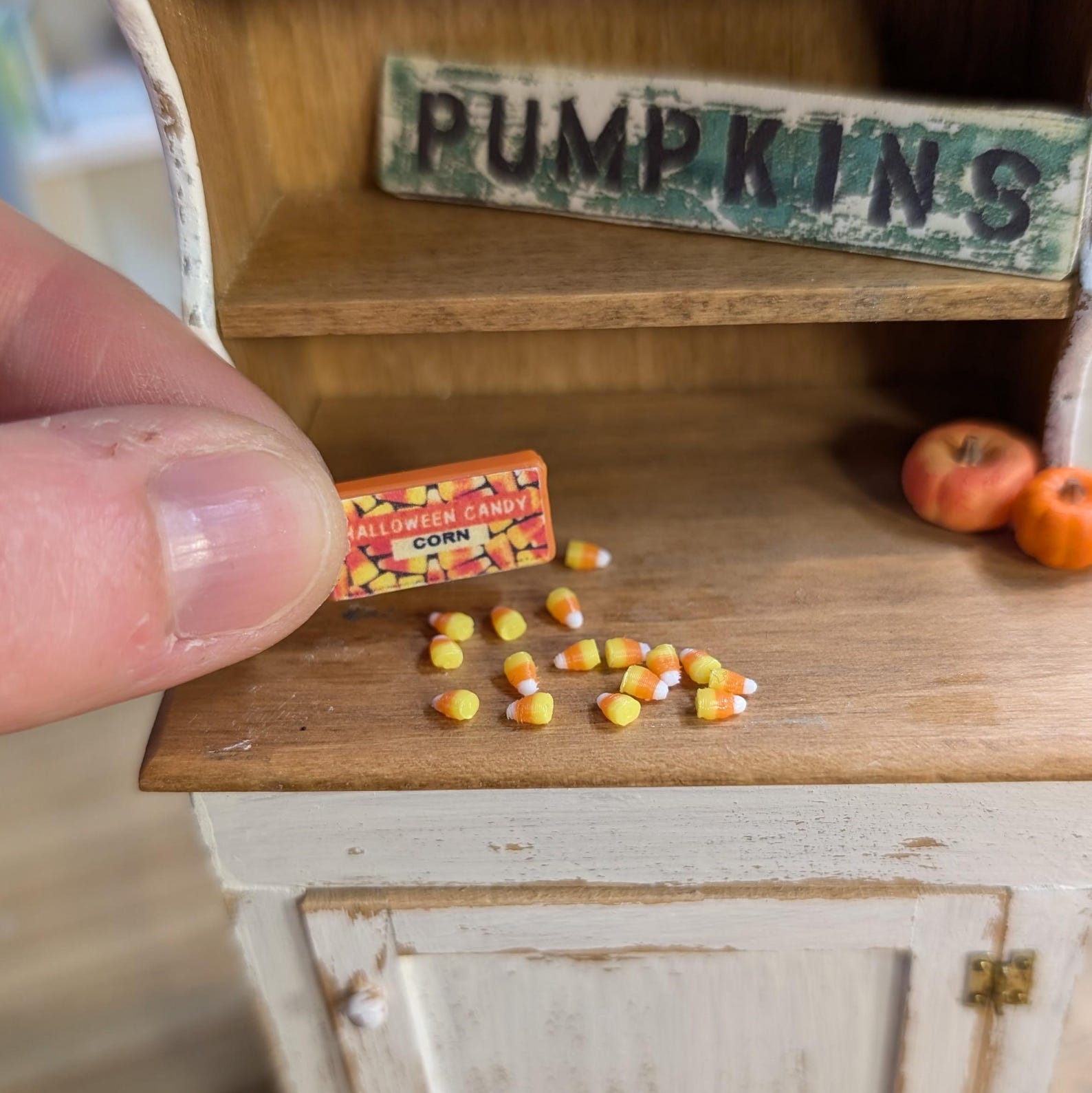1:12 Candy Corn Box and Candy, Dollhouse Miniature Mini Food for ...