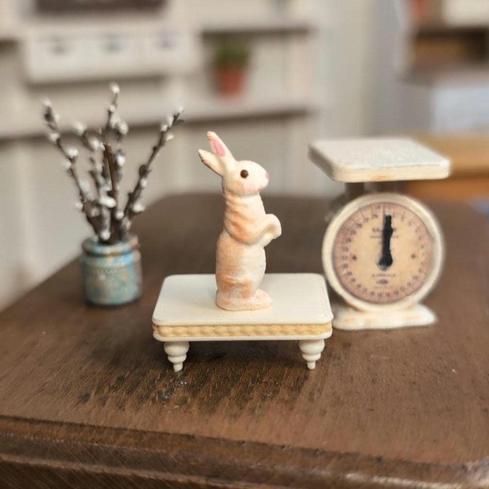 Dollhouse Miniature Bunny Easter Vintage Inspired Paper Mache or Spring ...