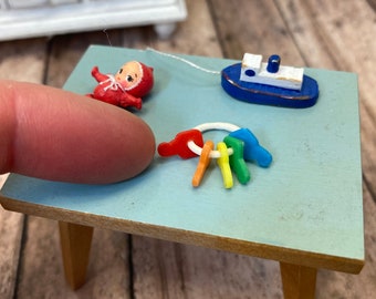 Miniatura domku dla lalek 1:12, grzechotka Baby Keys