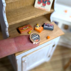 1:12  Halloween Candy Tin, Dollhouse Miniature Mini food for kitchen, pantry accessory, decor, package