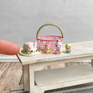 Dollhouse Miniature Easter Basket Spring Time Decoration 1:12 - Etsy