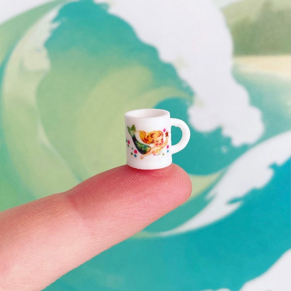 Dollhouse Miniature Mermaid mug, coffee cup, 1:12 scale