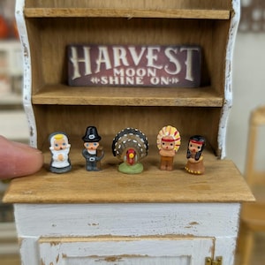 1:12 Puppenhaus Miniatur Pilgrim, Native American oder Truthahn Figur Herbst zubehör, Thanksgiving Dekor