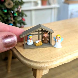 1:12 Natividad para diorama o decoración navideña de casa de muñecas