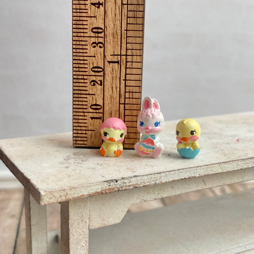 Dollhouse Miniature Bunny or Chick Decor Easter or Spring Time ...