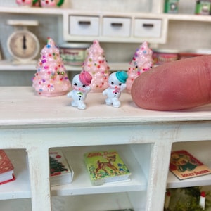 1:12 Teal oder pink Schneemann Puppenhaus Miniatur Weihnachtsfigur, Urlaub Dekor