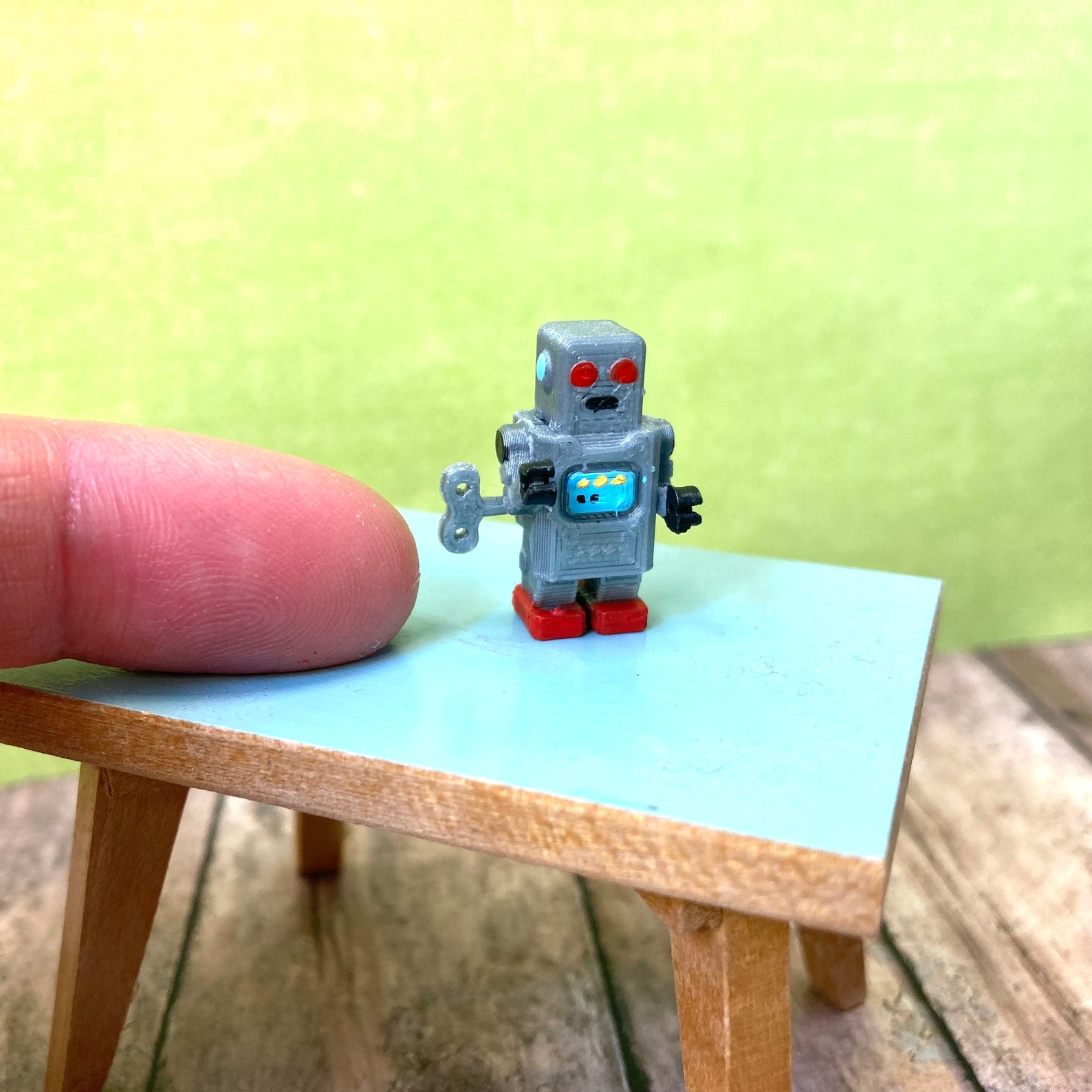 Toy Robot Dollhouse Miniature Baby Toys for Playroom Vintage Etsy