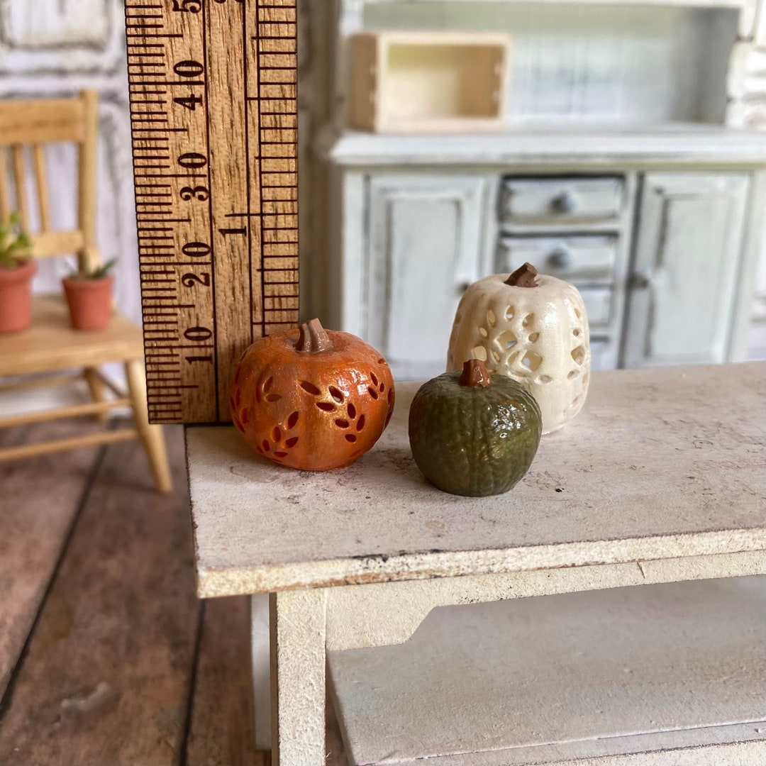 112 Pumpkin Decor Set Dollhouse Miniature Fall or Halloween Etsy