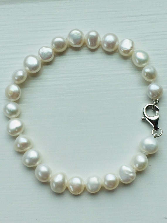 Baroque Pearl Bracelet Single Strand - Etsy