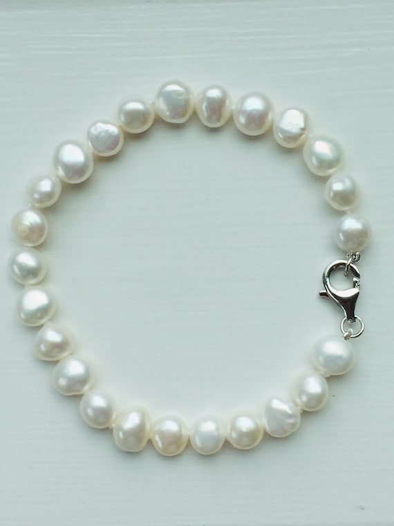 Baroque Pearl Bracelet Single Strand - Etsy