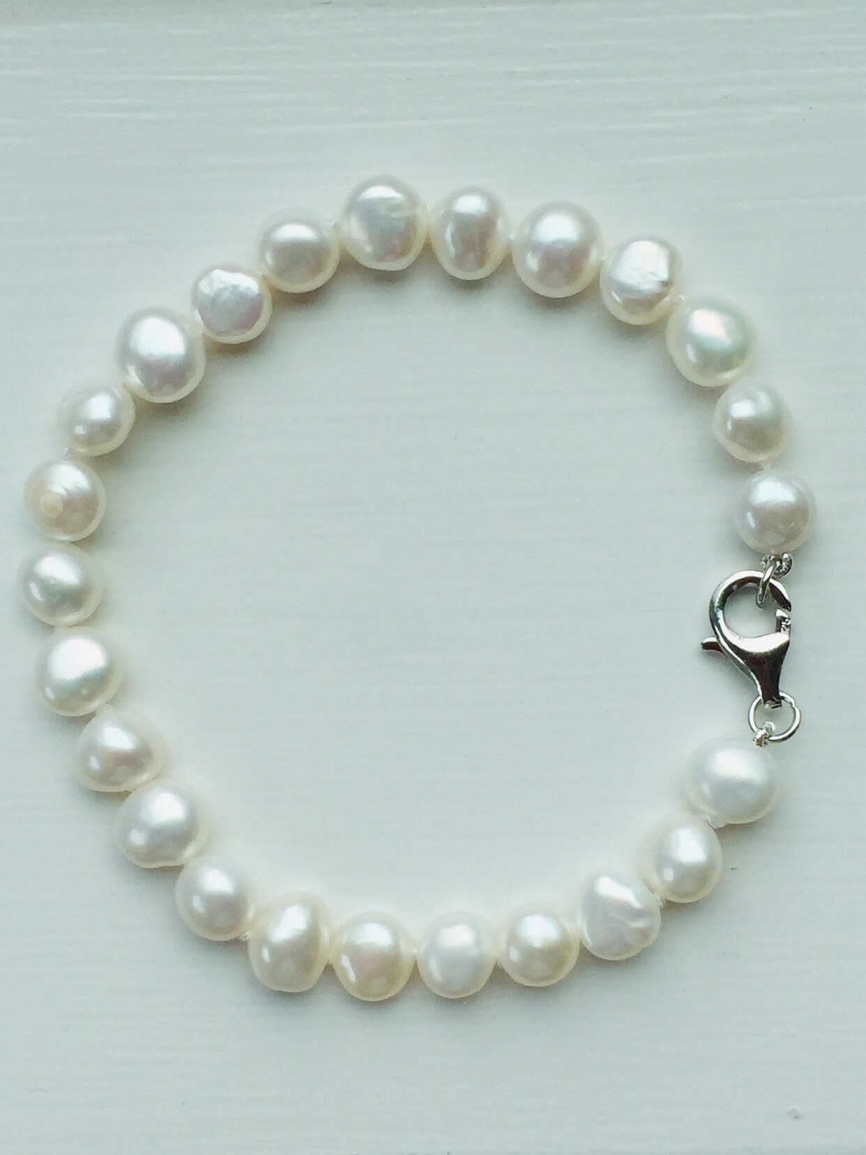 Baroque Pearl Bracelet Single Strand | Etsy