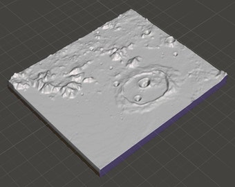 Moon Cassini Crater 3D Model (STL format)