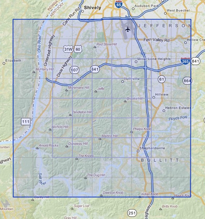 Jefferson Memorial Forest KY Elevation/relief 3D Model STL Etsy
