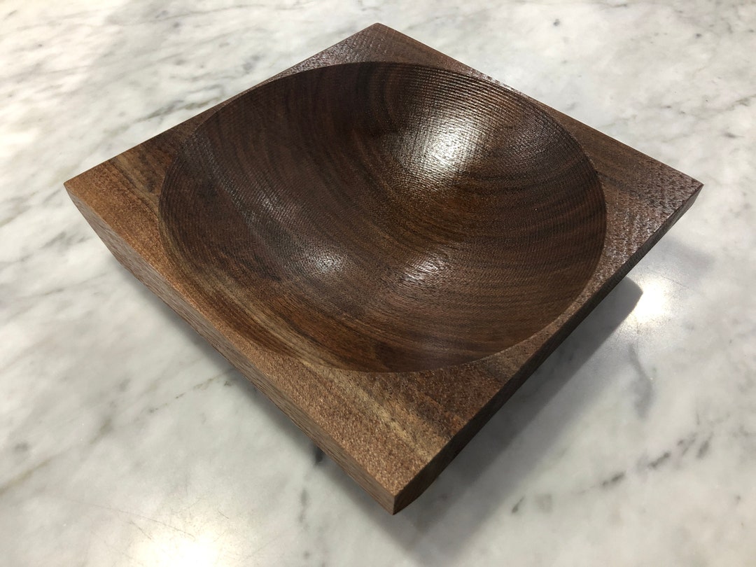 Walnut Wooden Bowl With a Twist art With a Etsy