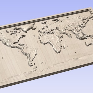 Modèle de carte 3D terre (fichier Vectric)