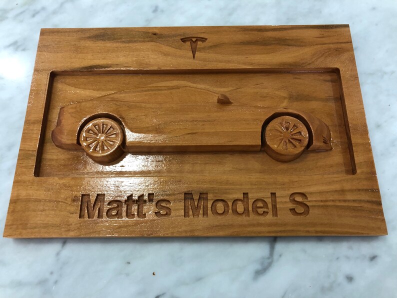 Tesla Model S Wood Plaque image 4