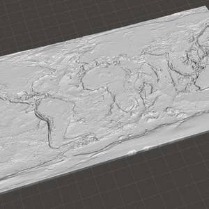 3D Earth Elevation/relief Model With Ocean Floor (STL Format) - Etsy
