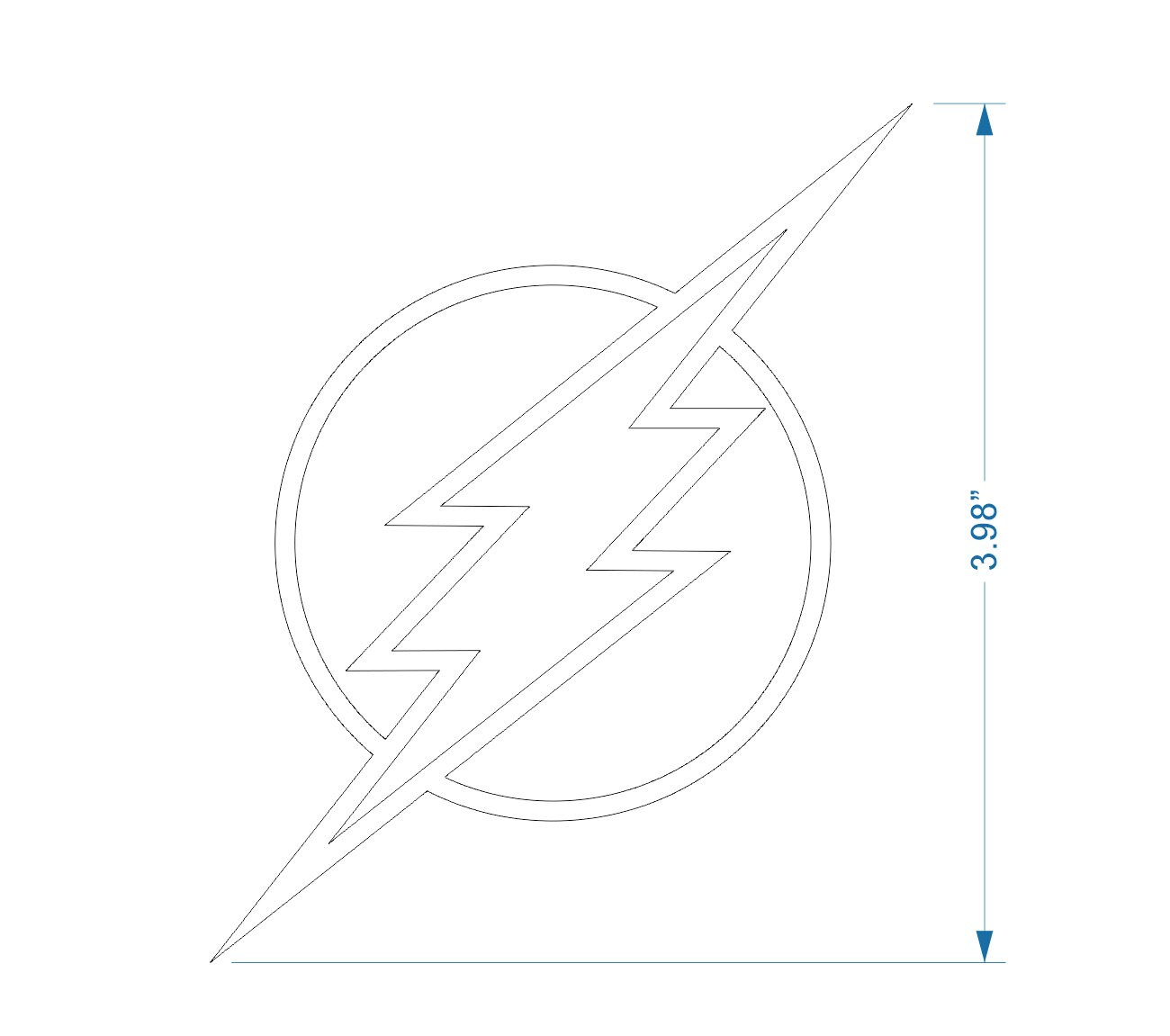 Flash Logo Coloring Page
