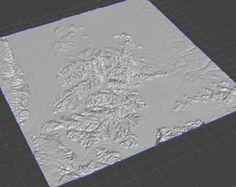Jefferson Memorial Forest, KY Elevation/Relief 3D Model (STL format)