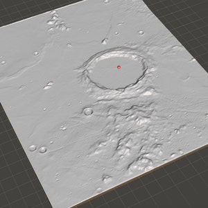 Modelo 3D del Archimedes cráter (formato STL) la luna