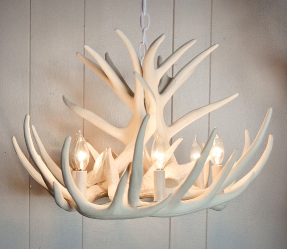 White Antler Chandelier Faux W9c Image 0