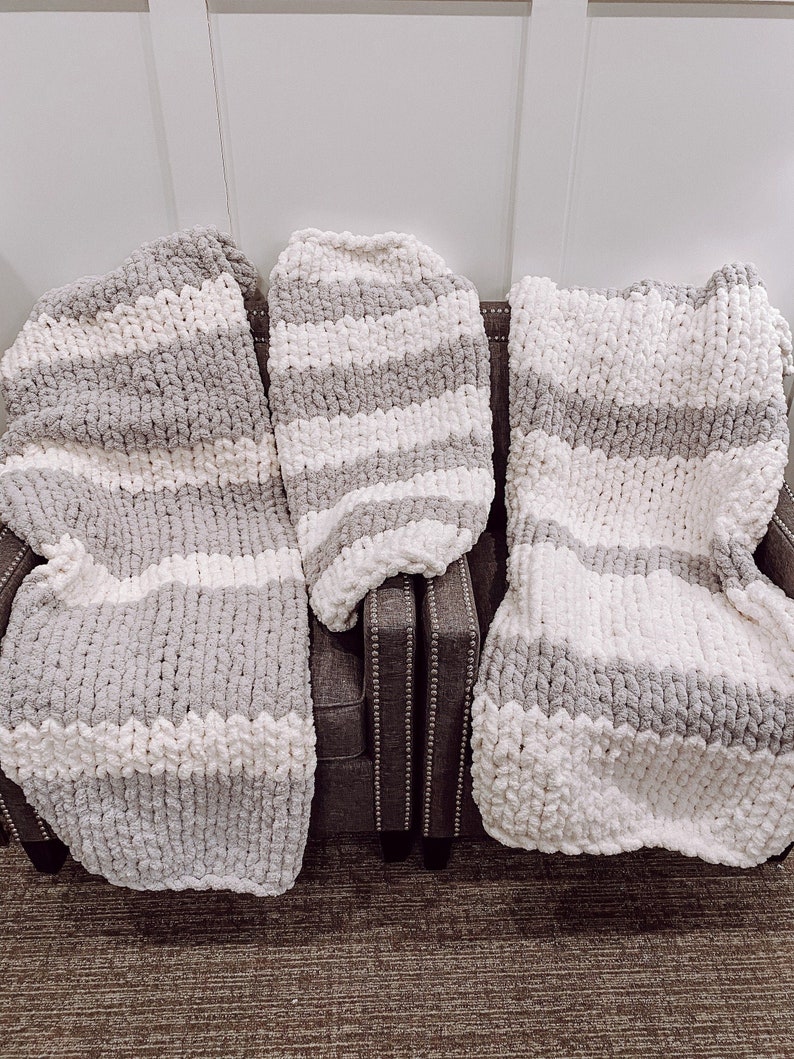 Chunky Knit Baby Blanket Etsy