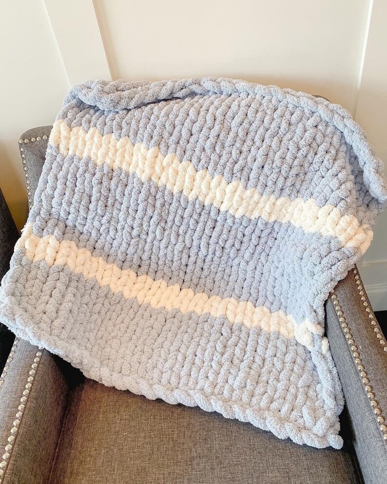 Chunky Knit Baby Blanket Etsy