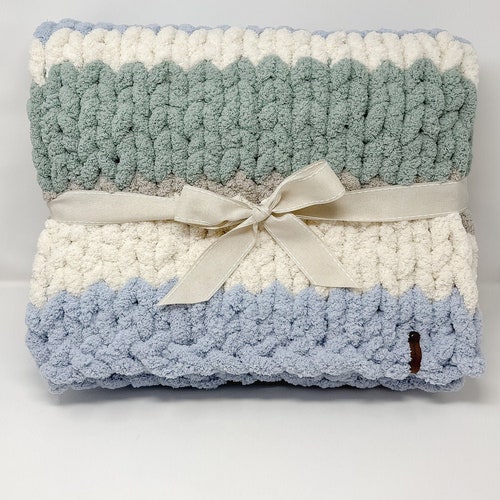Chunky Knit Baby Blanket Etsy
