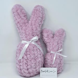 Chunky Knit Bunny Pillow