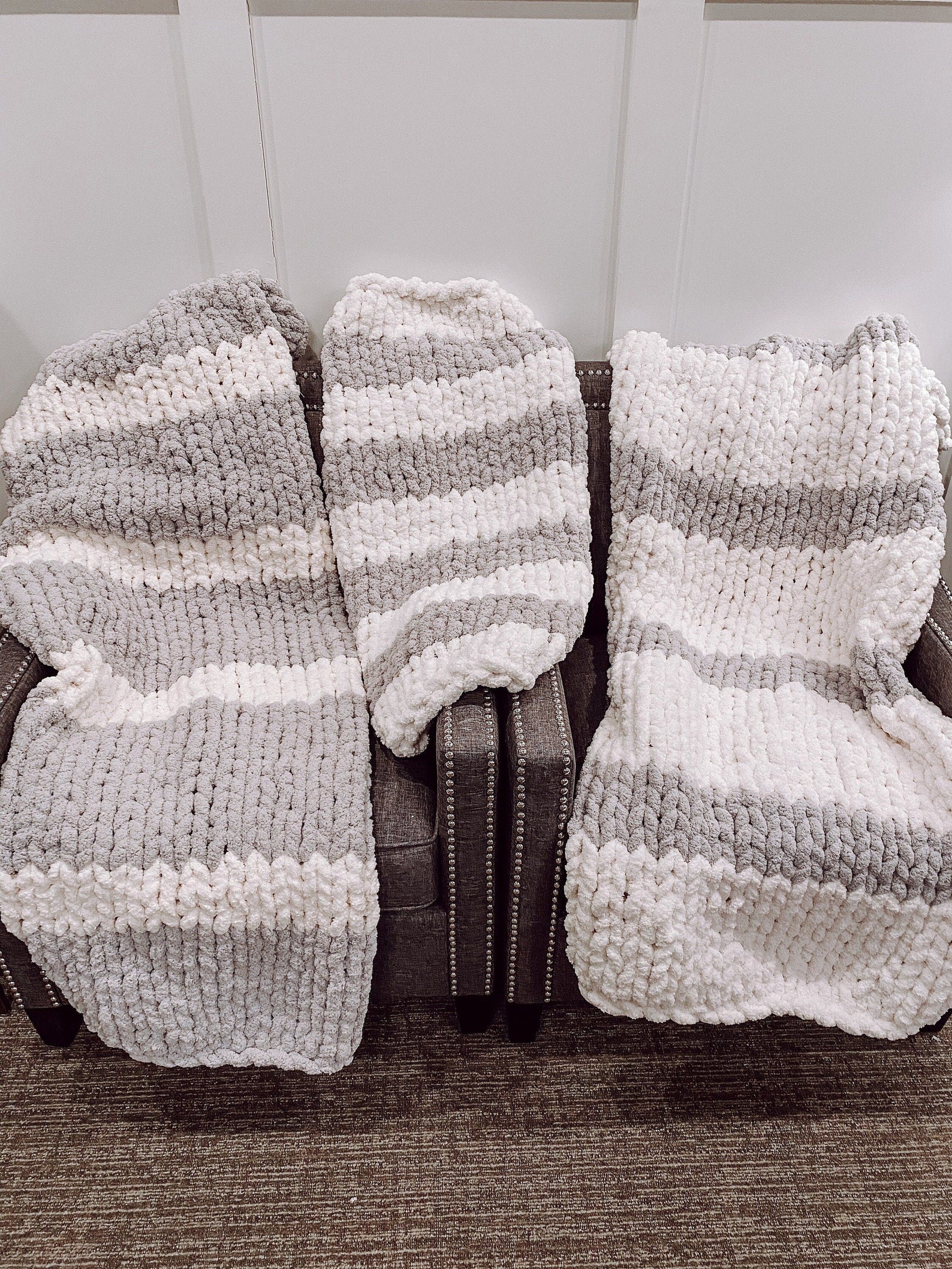 Chunky Knit Baby Blanket Etsy