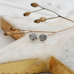 Personalised Zodiac Constellation Stud Earrings