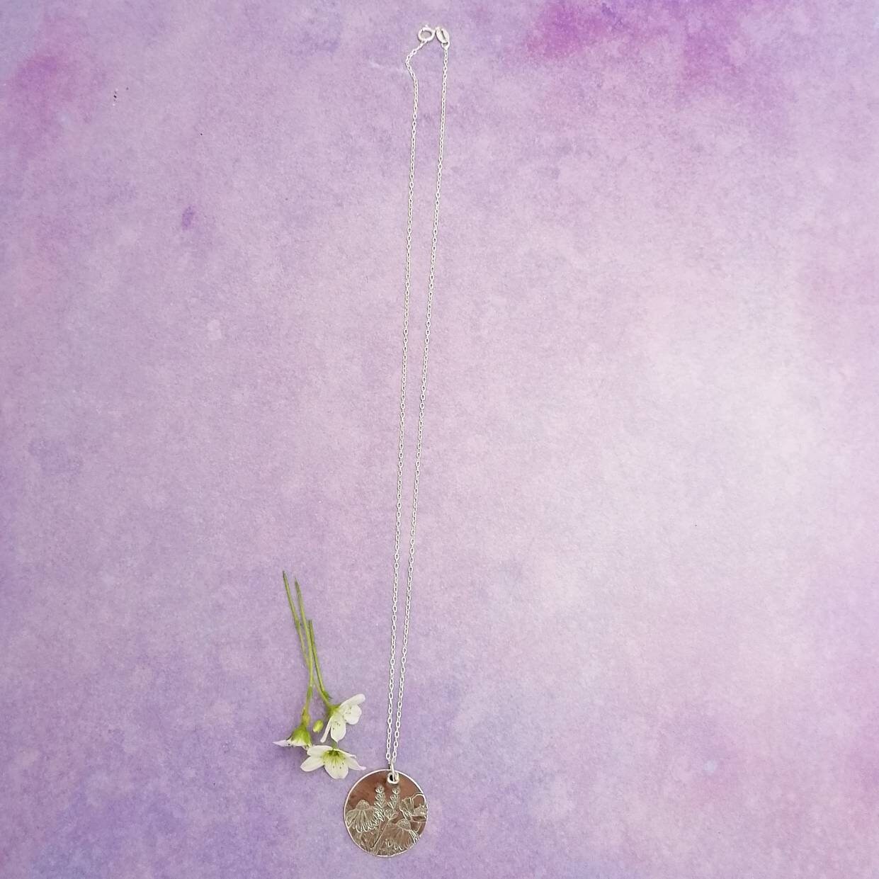 Meadow Lily Charm Necklace, 16