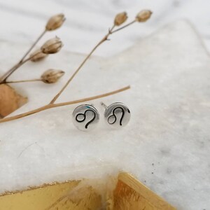 Personalised Star Sign Symbol Stud Earrings