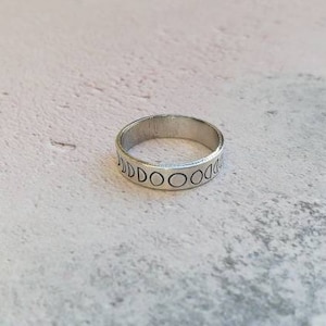 Moon Phases Sterling Silver Ring