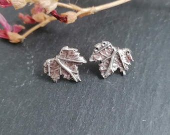 Sycamore Leaf Stud Earrings